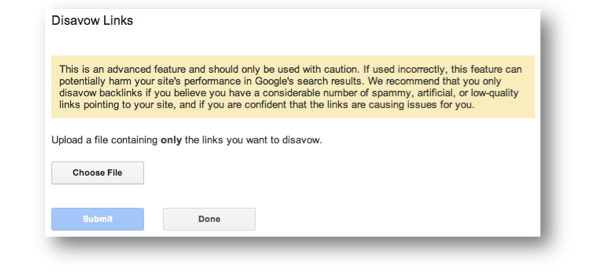 Disavow Links Step 3