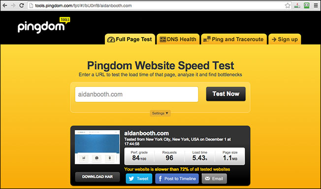 PingdomSpeedTest-BEFORESuperCache-1