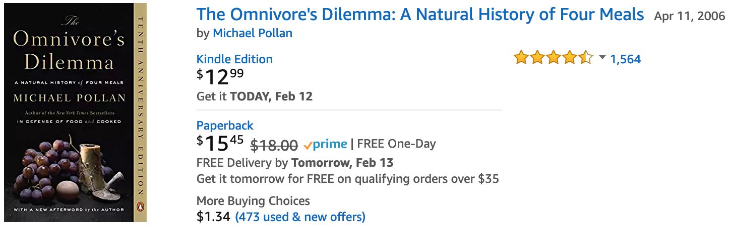 The Omnivore's Dilemma